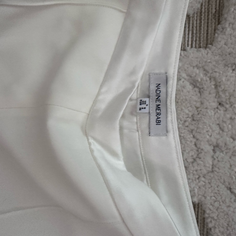 NADINE MERABI Ivory Elegance Pantsuit